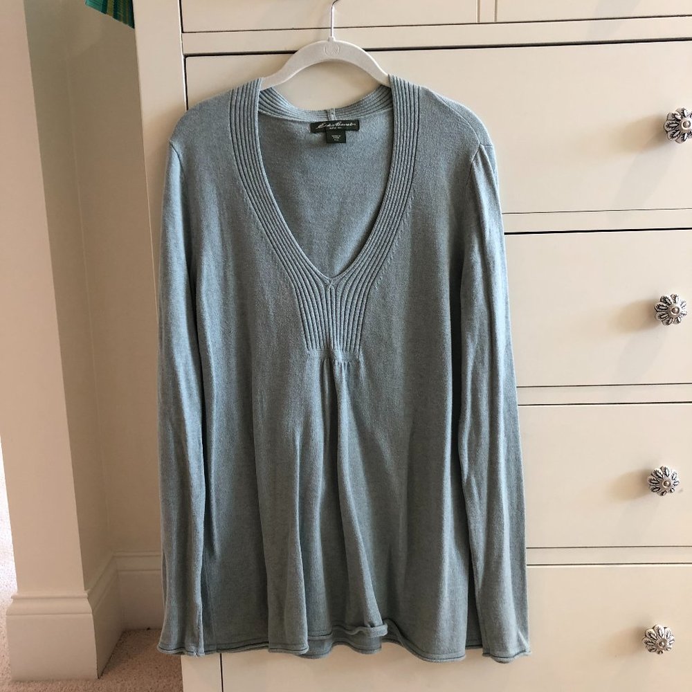Eddie Bauer dusty blue sweater, XLtall